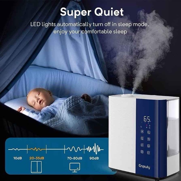 5L Warm and Cool Mist Humidifier for Bedroom/Large Rooms, Max 550ml/h - Picture 3 of 7